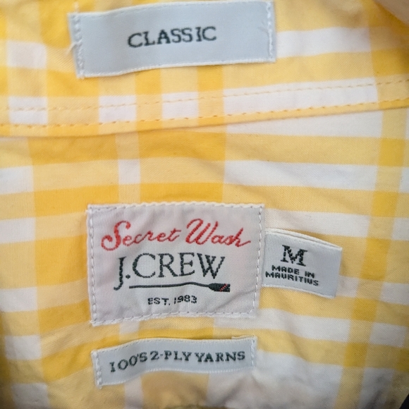 J. Crew plain yellow classic shirt M - Picture 3 of 6
